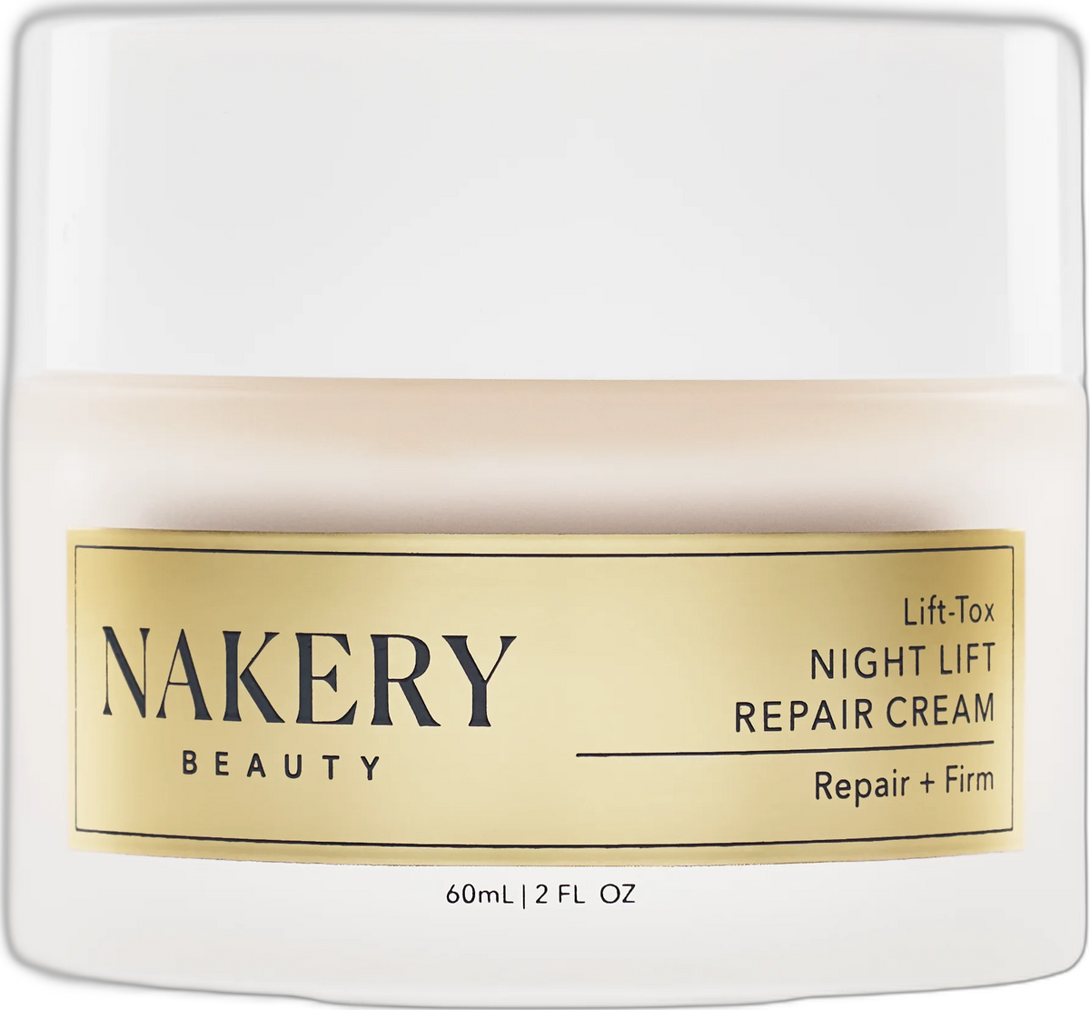 Nakery Beauty Lift-Tox Night Lift Repair Cream 60ml jar with gold label