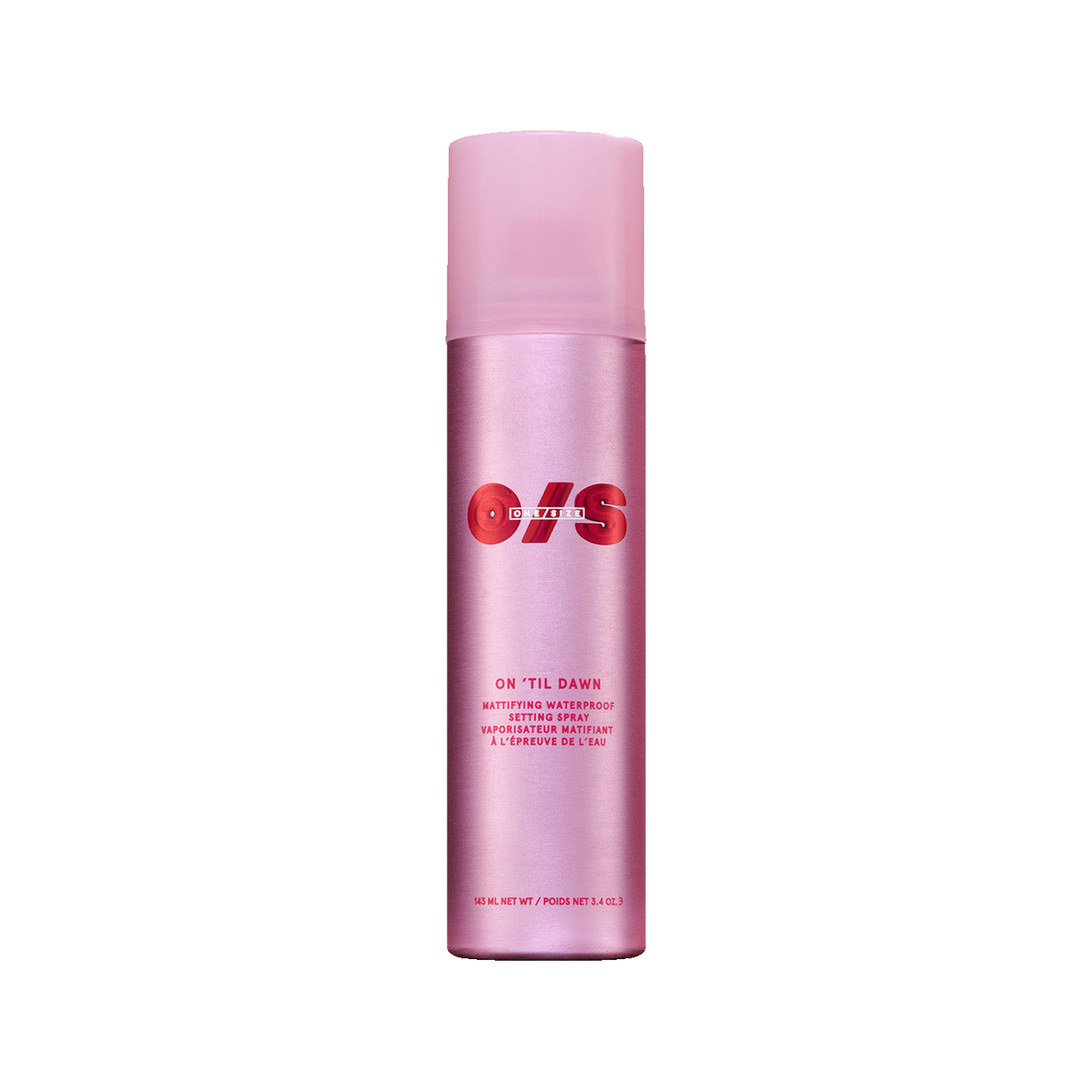 ONE/SIZE by Patrick Starrr On 'Til Dawn Mattifying Waterproof Setting Spray full size 3.4 oz pink can