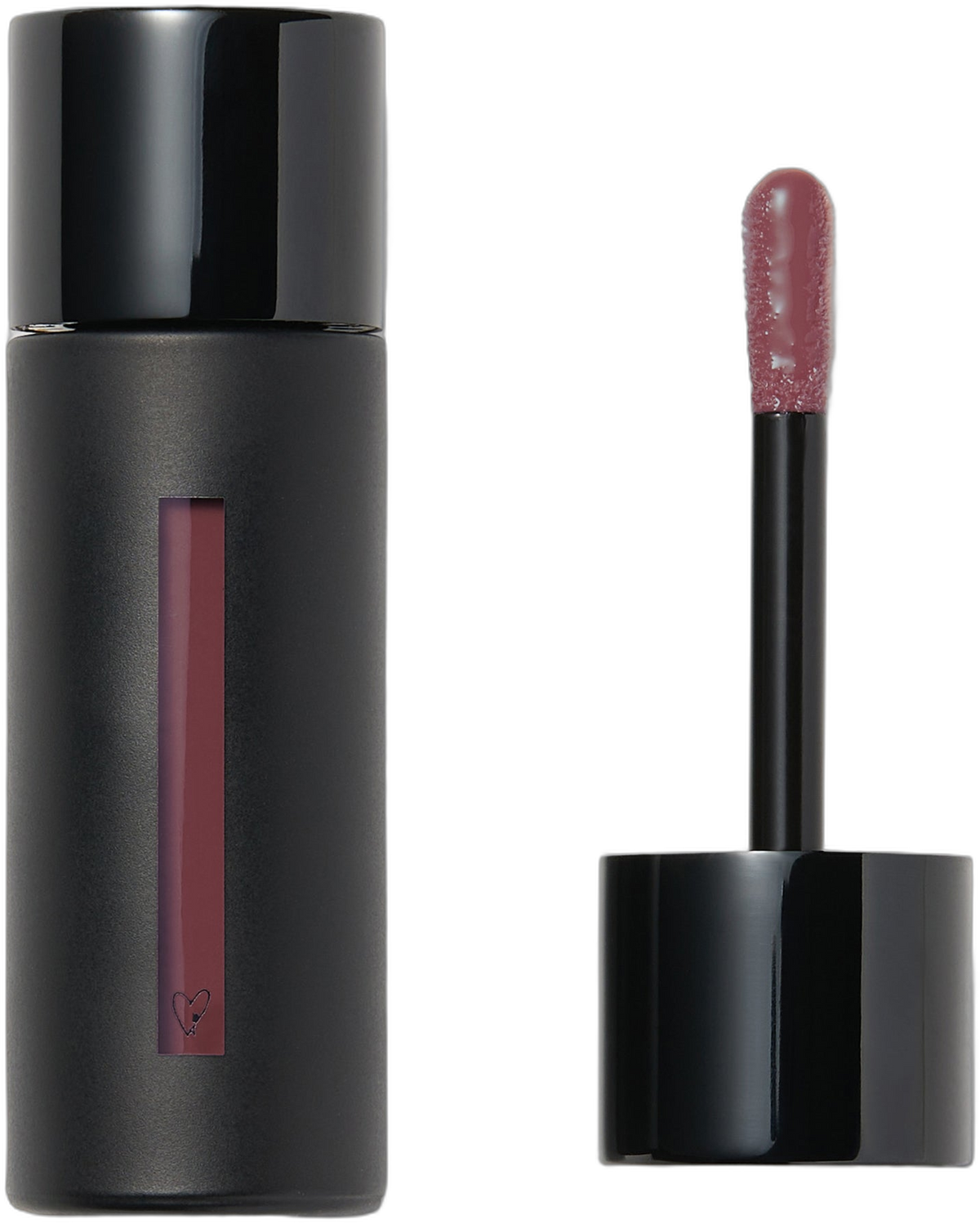 Westman Atelier Squeaky Clean Liquid Lip Balm in Garçonne, black tube with berry-rose wand